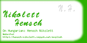 nikolett hensch business card